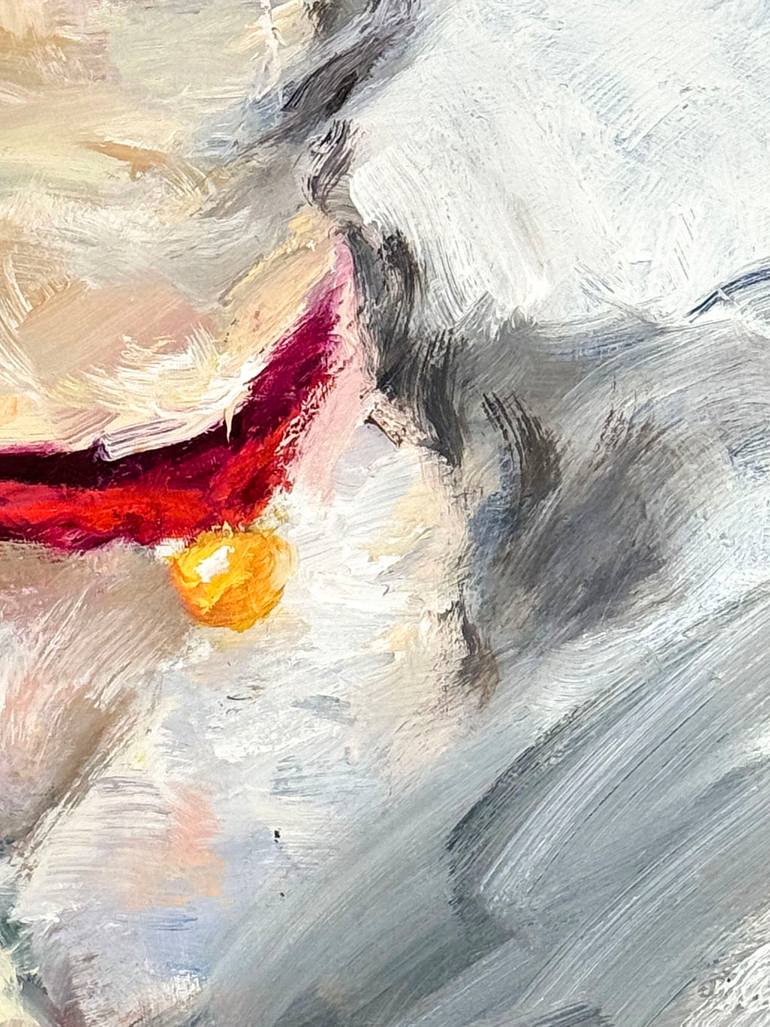 Original Abstract Expressionism Cats Painting by Liesl Ye