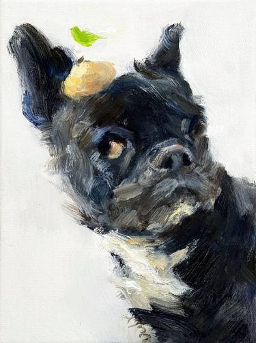 Original Abstract Expressionism Dogs Paintings by Liesl Ye
