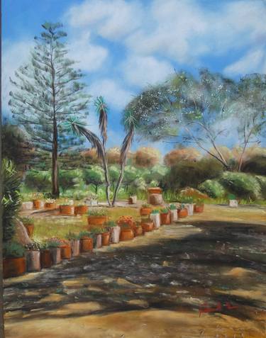 Original Impressionism Garden Paintings by Renata Sanna