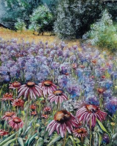 Original Impressionism Garden Paintings by Renata Sanna