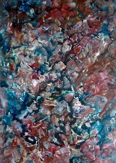 Original Abstract Expressionism Abstract Mixed Media by Vinet Larente