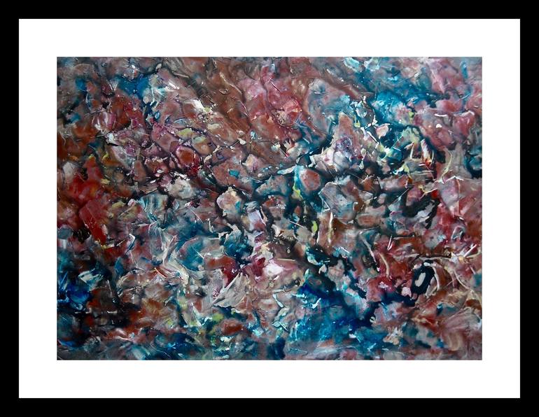 Original Abstract Expressionism Abstract Mixed Media by Vinet Larente