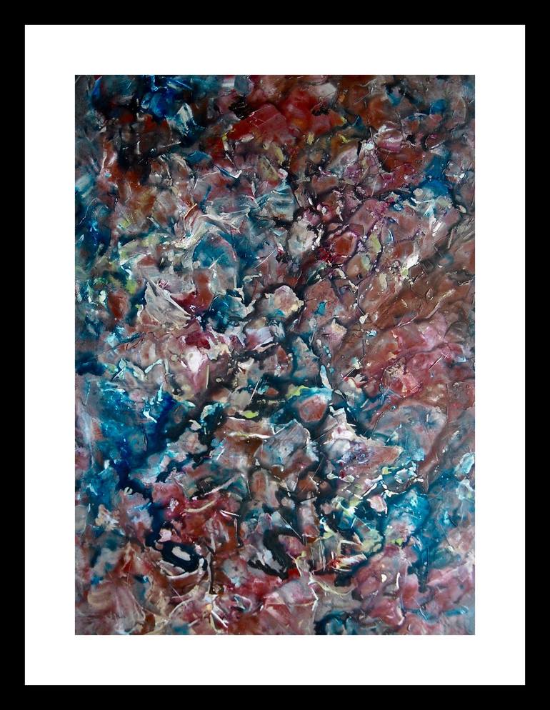 Original Abstract Expressionism Abstract Mixed Media by Vinet Larente