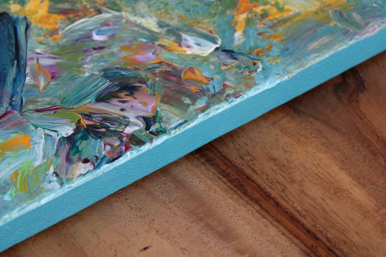 Original Abstract Floral Painting by Vinet Larente