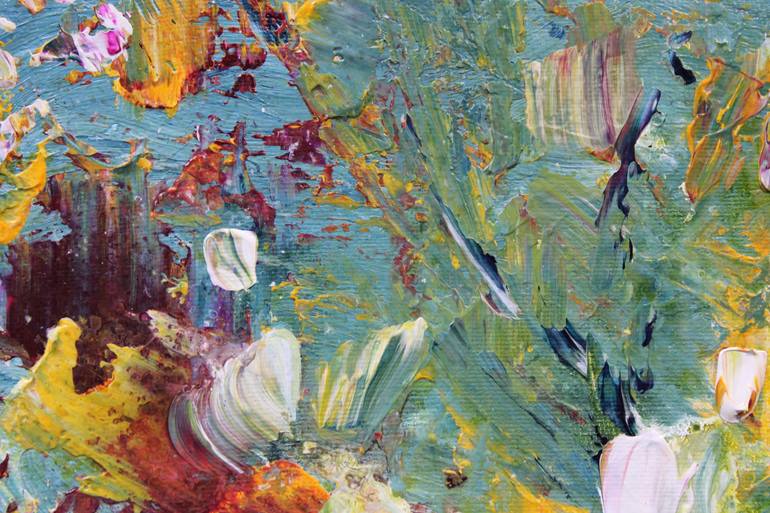 Original Abstract Floral Painting by Vinet Larente
