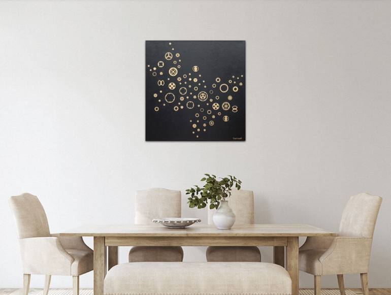Original Abstract Time Mixed Media by Vinet Larente