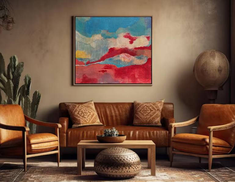 Original Abstract Expressionism Landscape Painting by Kristina Amirkhanyan