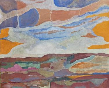 Original Abstract Expressionism Landscape Paintings by Kristina Amirkhanyan