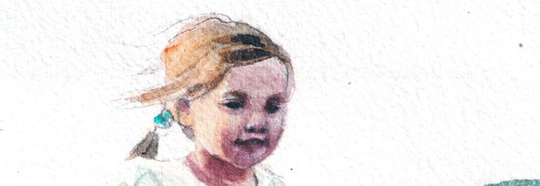 Original Realism Children Painting by Volha Bareisha