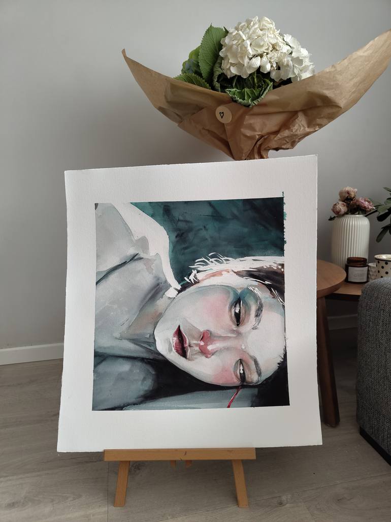 Original Portraiture People Painting by Volha Bareisha