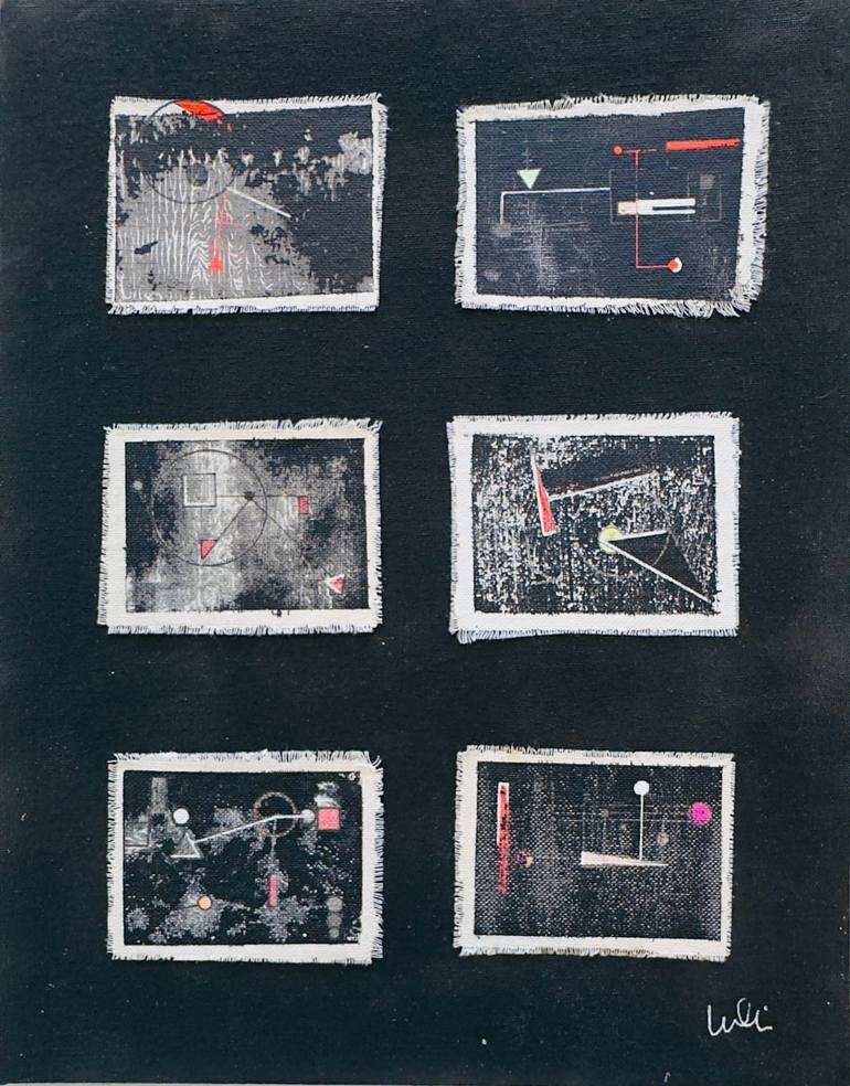 Original Outer Space Painting by Wayne Kiser | Abstract Expressionism Art on Paper | Searching the Heavens