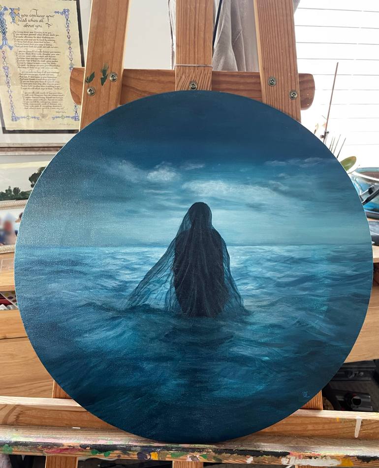 Original Symbolism Seascape Painting by Laura Olenska