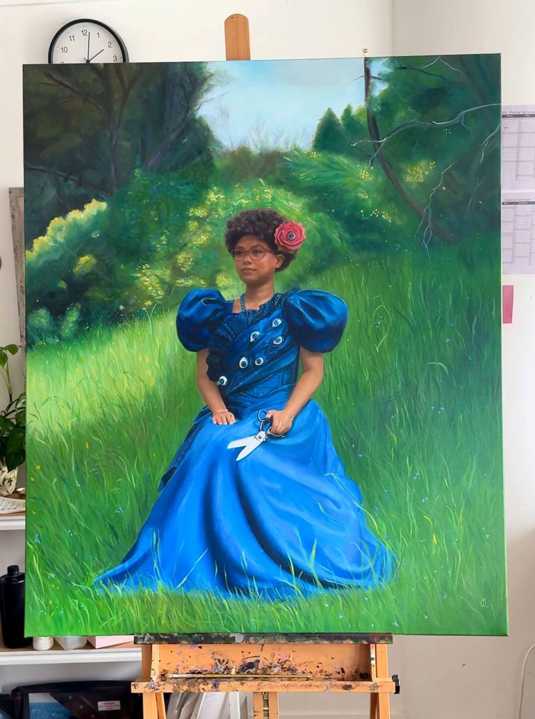 Original Classicism Women Painting by Laura Olenska