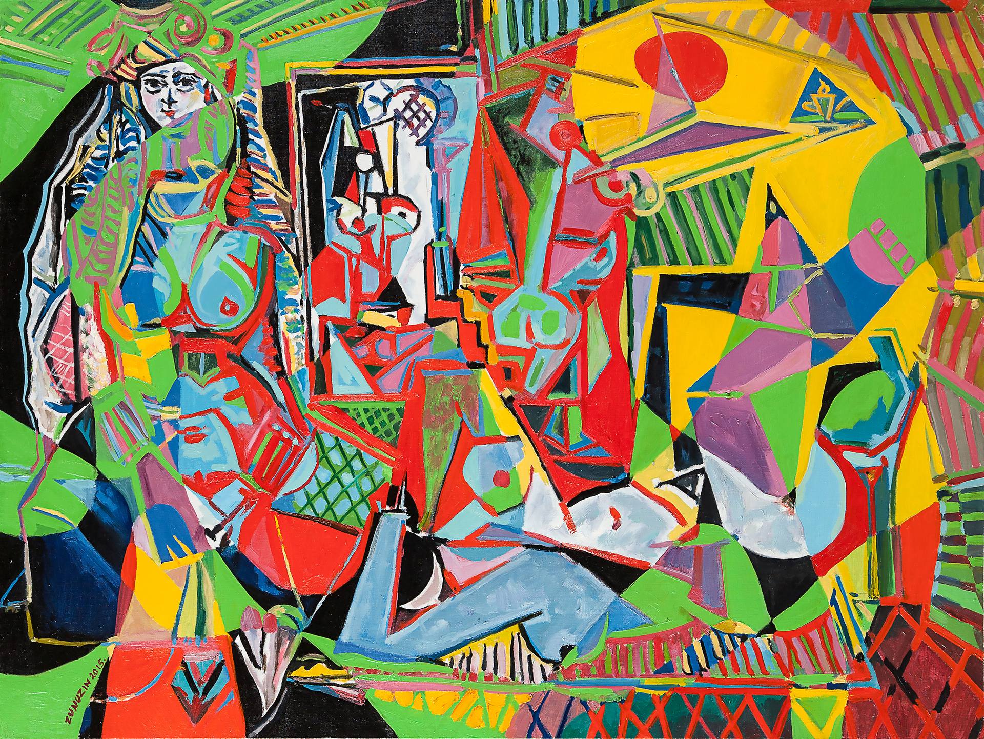 Les femmes d'Alger, Version O (Reflections on works by Pablo