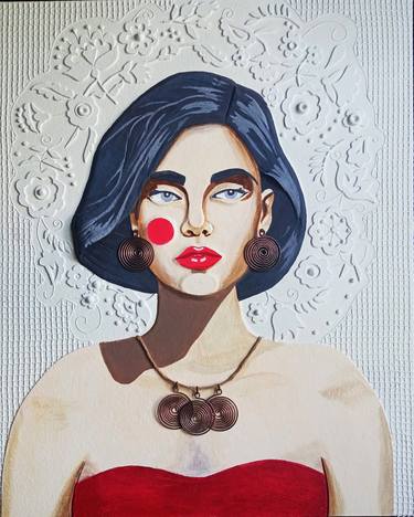 Original Pop Art Women Mixed Media by Sergio May