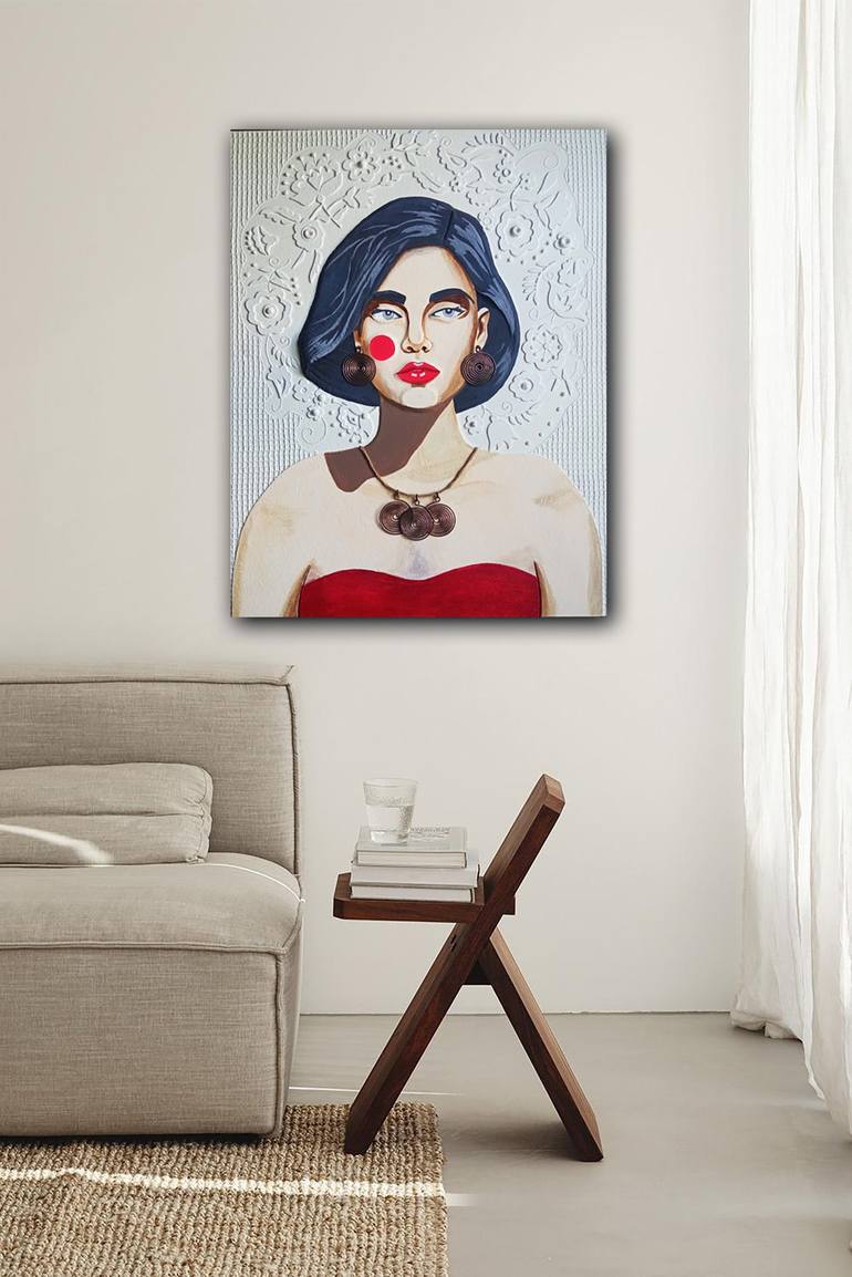 Original Pop Art Women Mixed Media by Sergio May