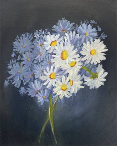 Original Contemporary Floral Paintings by Tati Campelo