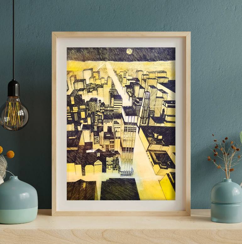 Original Illustration Architecture Drawing by Arfa Afzal