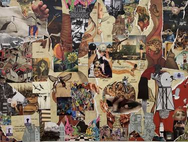 Original Pop Art Abstract Collage by FABRIZIO VALENTINO