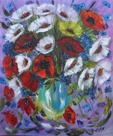 Original Impressionism Floral Paintings by Lilit Tonakanyan