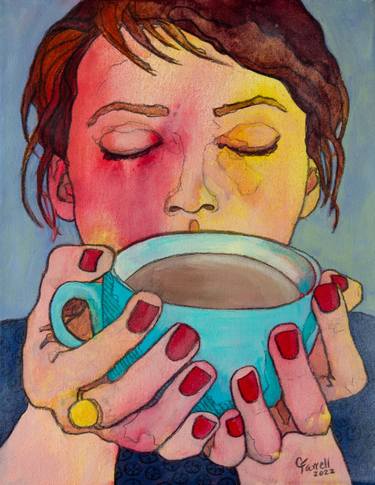Original Figurative Food & Drink Paintings by Christina Farrell