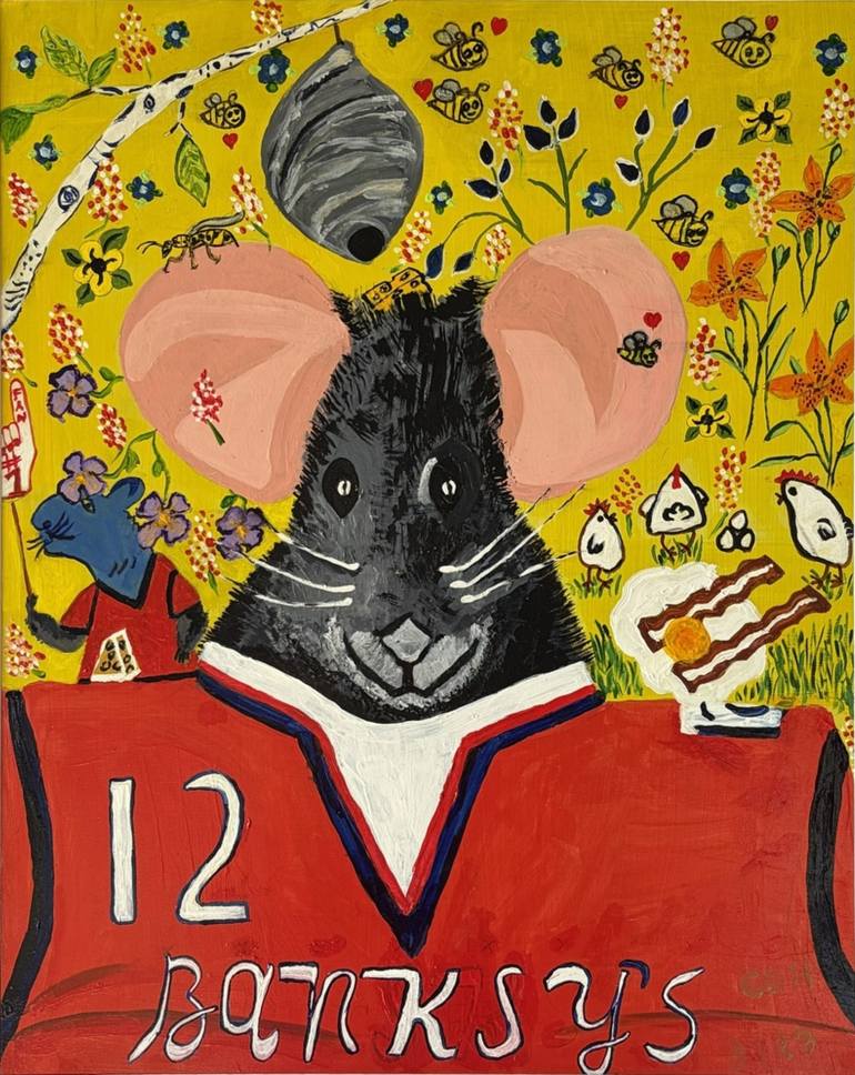 Original Animal Painting by Charlene Hatfield | Folk Art on Paper | The Little Champion