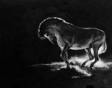 Original Black & White Animal Painting by Svitlana Barabash