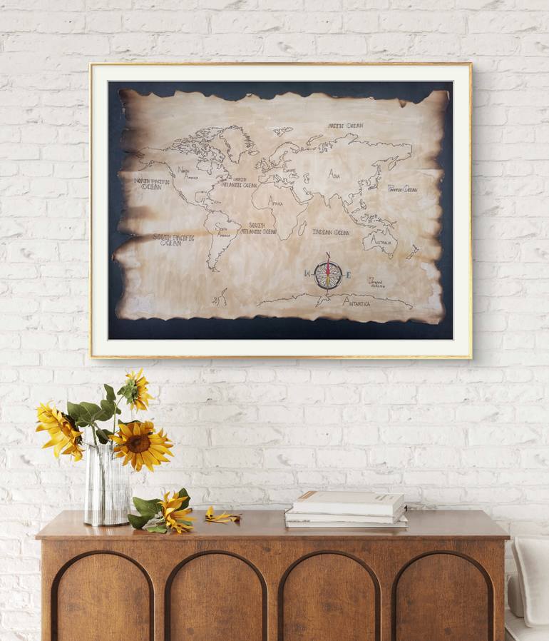 Original Art Deco Travel Drawing by Johnpaul Haruna
