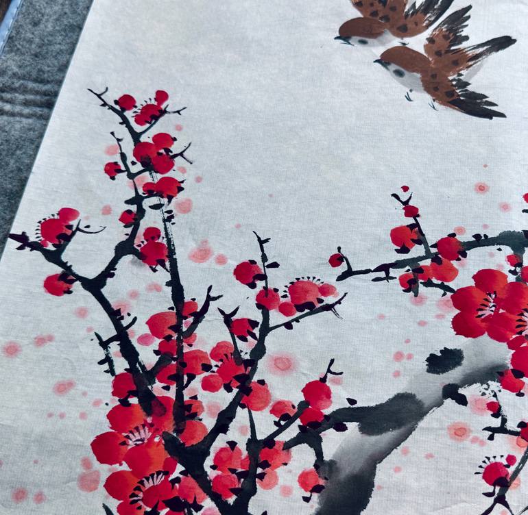 Original Impressionism Nature Painting by Tao Bishu