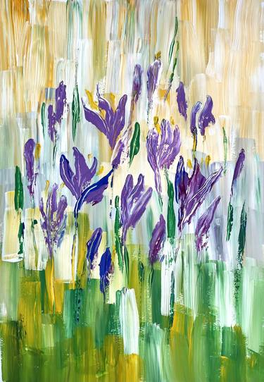 Original Abstract Expressionism Floral Paintings by Ira Popovych