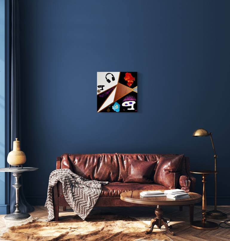 Original Black & White Abstract Painting by Hanna Hordynska