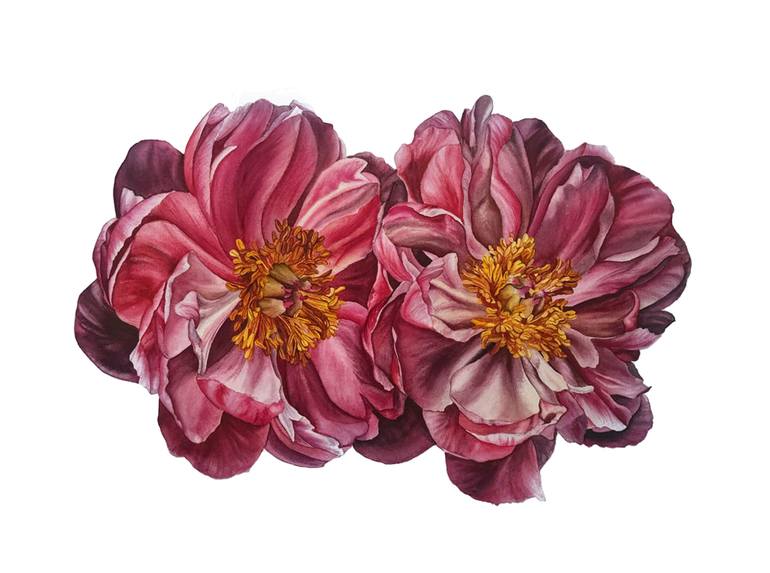 Original Contemporary Botanic Painting by Kateryna Guzenko