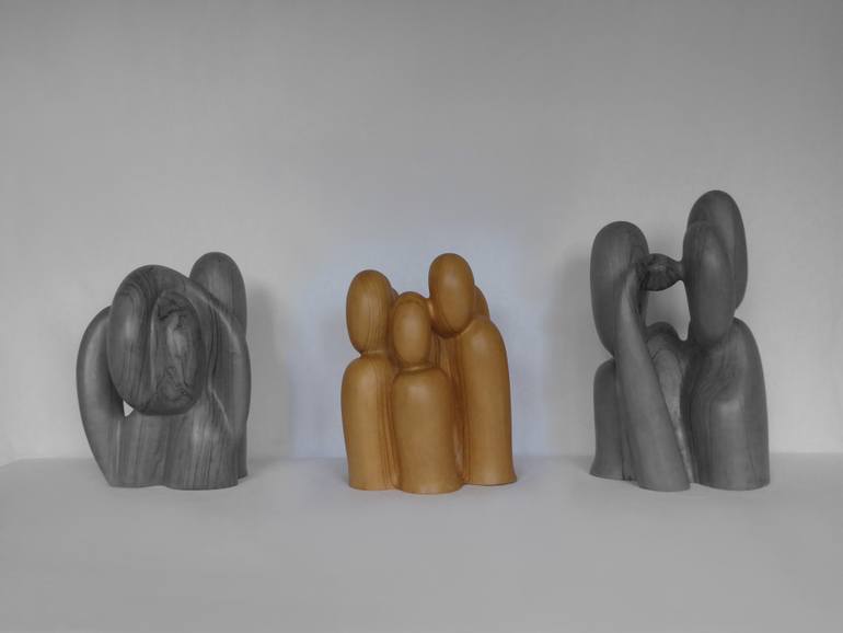 Original Abstract People Sculpture by Ester Christen