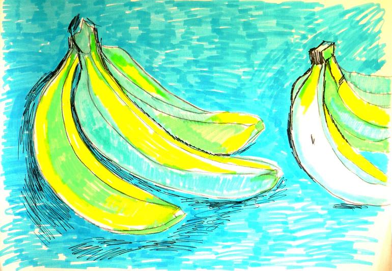 Banana Drawing by Tatiana Reshetnikova | Saatchi Art