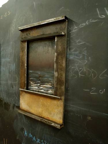 Original Abstract Architecture Painting by Virginia T Coleman