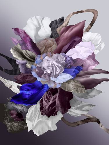 Original Abstract Floral Digital by Carrie Retallack
