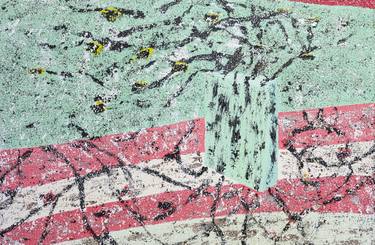 Original Abstract Floral Painting by Noel Park