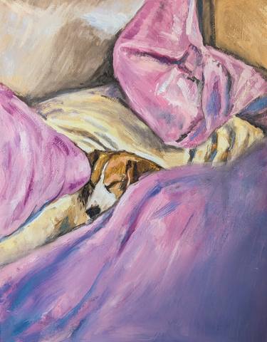 Original Contemporary Dogs Painting by Ingrid Brown