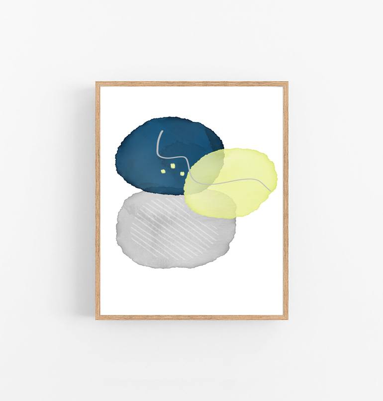 Original Color Field Painting Abstract Digital by Giulia Simeone