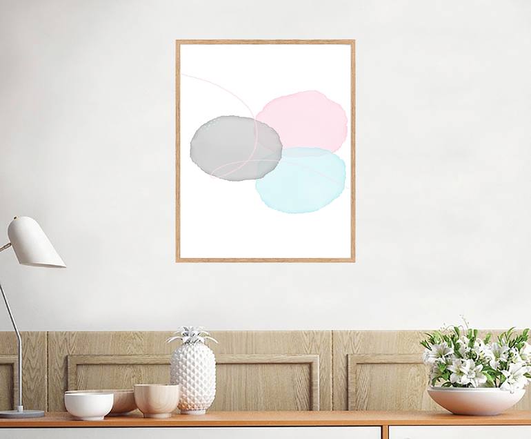 Original Color Field Painting Abstract Digital by Giulia Simeone