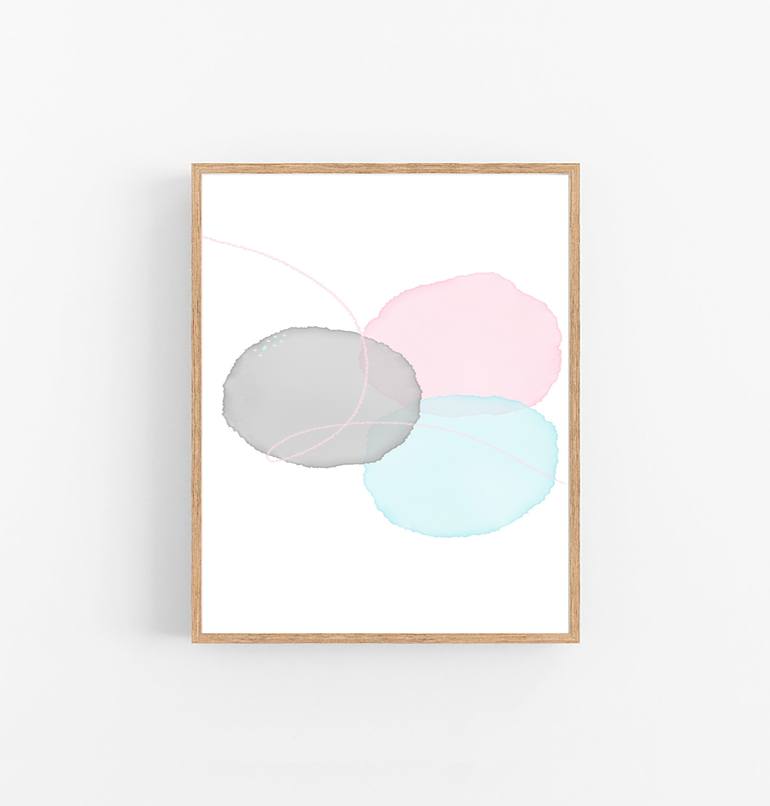 Original Color Field Painting Abstract Digital by Giulia Simeone