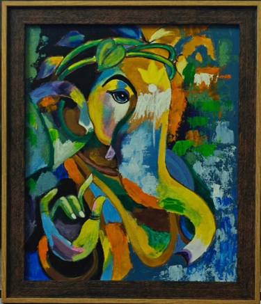 Original Art Deco Abstract Paintings by Subha Pandian