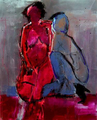 Original Abstract Expressionism Abstract Mixed Media by Robert Süess