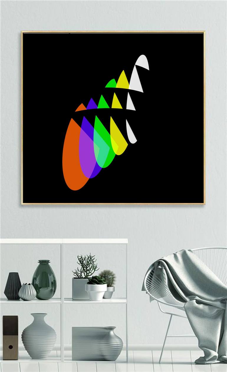 Original Abstract Geometric Digital by Horacio Cepeda