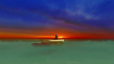 Original Abstract Expressionism Boat Digital by Horacio Cepeda