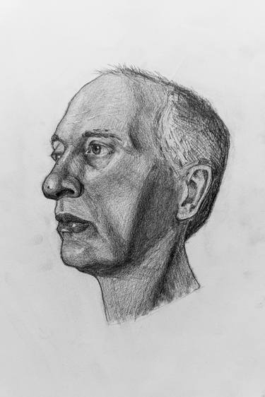 Original Realism Men Drawings by David Gutmann