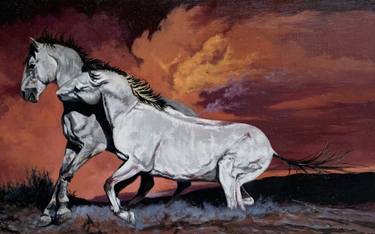 Original Realism Horse Paintings by David Dengerink