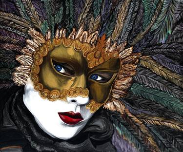 Black and Gold Carnival Mask thumb