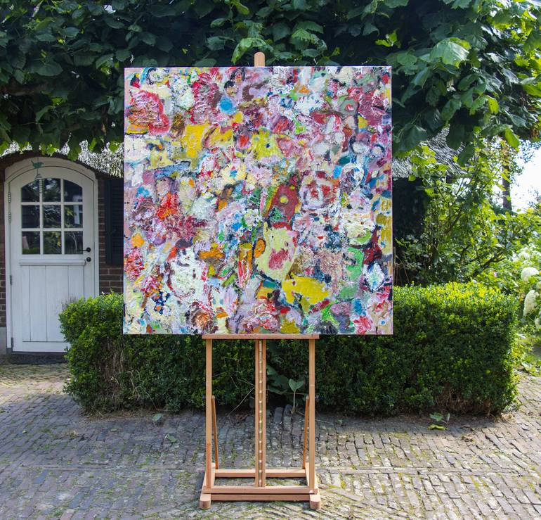 Original Abstract Expressionism Rural Life Painting by Mieke Baak