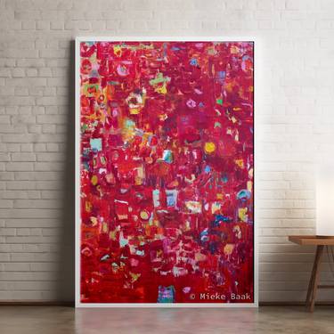 Original Abstract Expressionism Abstract Painting by Mieke Baak